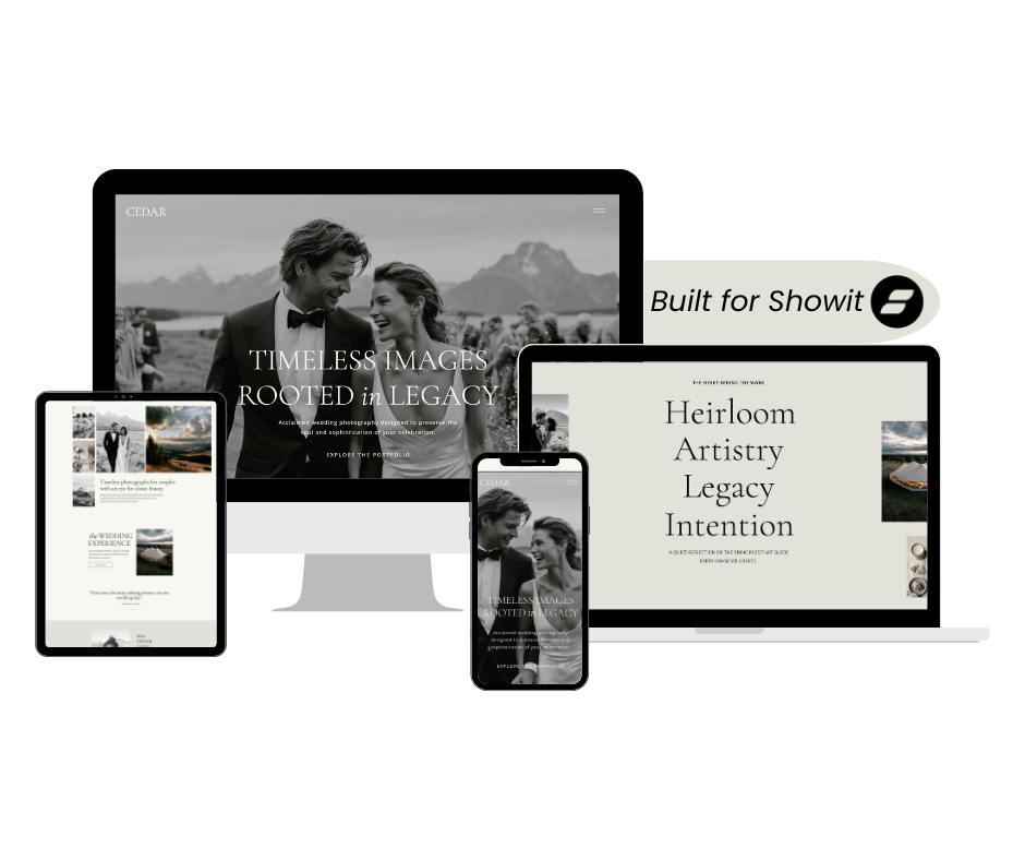 Cedar Template | Showit Website Template for Wedding Photographers