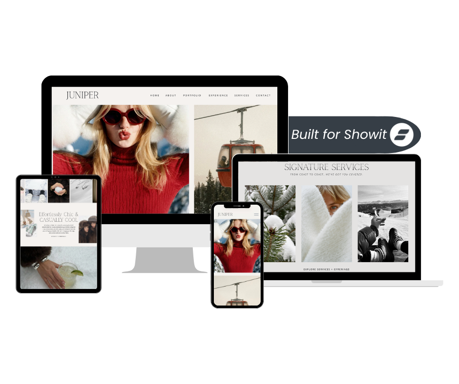 Juniper Template | Showit Website Template for Ski & Winter Lifestyle Photographers