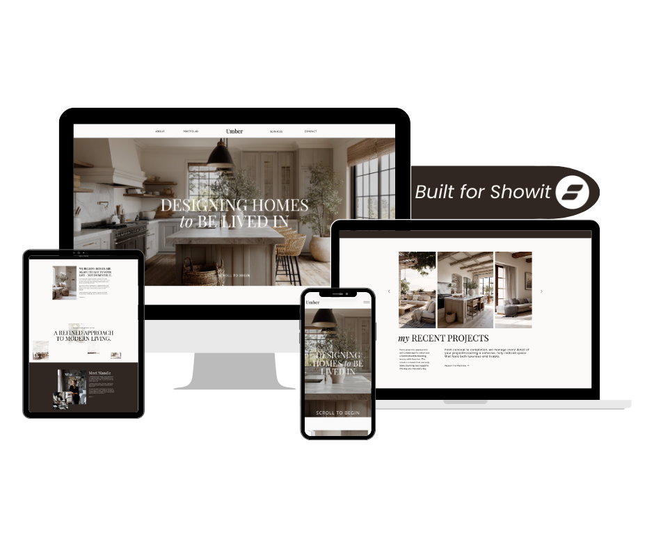 Umber Template | Showit Website Template for Interior Designers